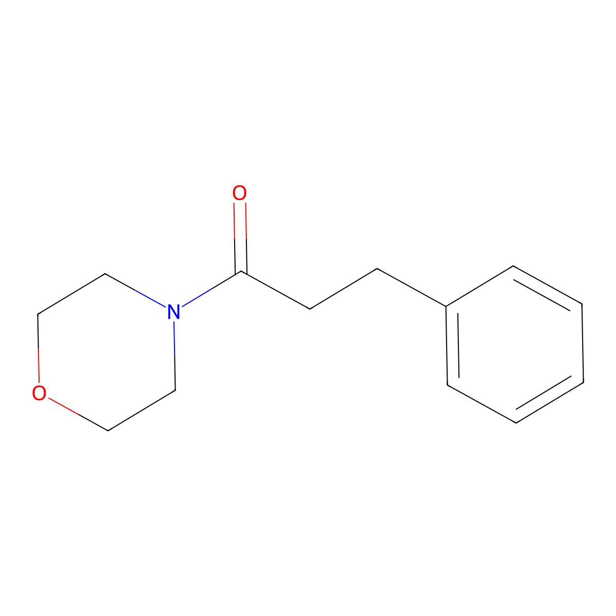 1-(Morpholin-4-yl)-3-phenylpropan-1-one molecular structure, CAS 17077-46-2