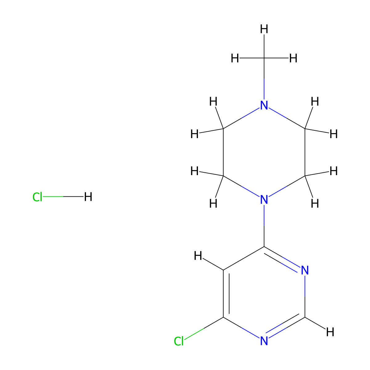 4-Chloro-6-(4-methylpiperazin-1-yl)pyrimidine hydrochloride molecular structure, CAS 1707710-33-5