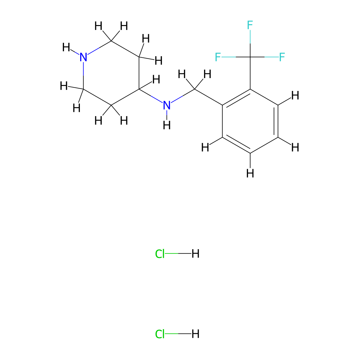 N-[2-(Trifluoromethyl)benzyl]piperidin-4-amine dihydrochloride molecular structure, CAS 1707710-39-1
