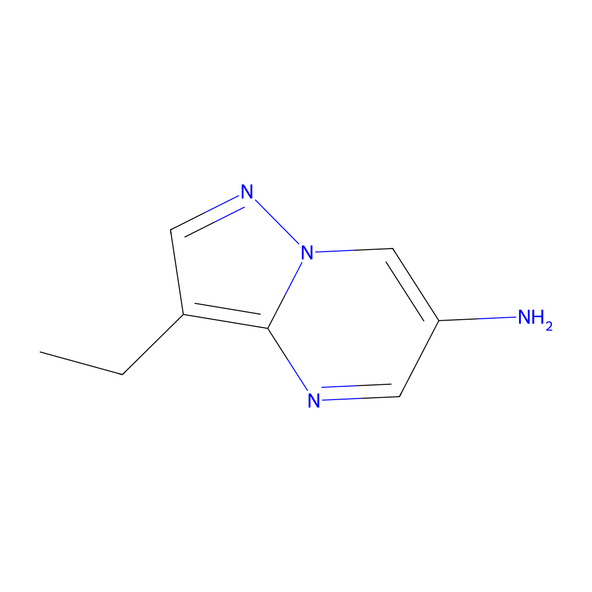 3-Ethylpyrazolo[1,5-a]pyrimidin-6-amine molecular structure, CAS 1707713-94-7