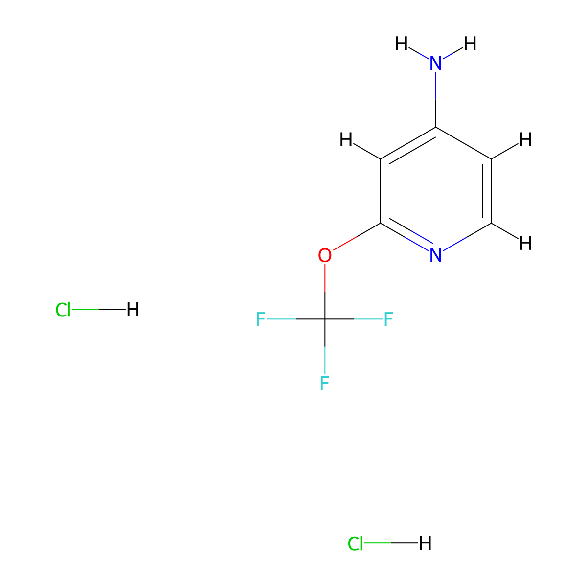 2-(Trifluoromethoxy)pyridin-4-amine dihydrochloride molecular structure, CAS 1707713-95-8