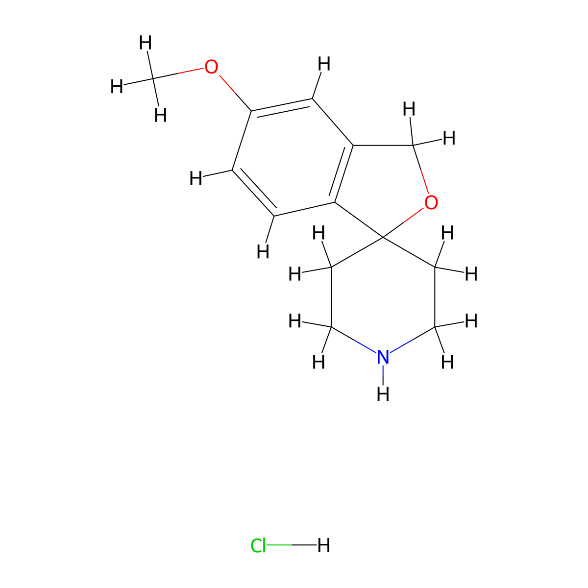 5-Methoxy-3H-spiro[2-benzofuran-1,4'-piperidine] hydrochloride molecular structure, CAS 1707714-56-4