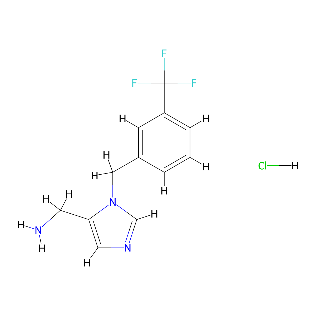 1-[3-(Trifluoromethyl)benzyl]-1H-imidazol-5-ylmethanamine hydrochloride molecular structure, CAS 1707714-60-0