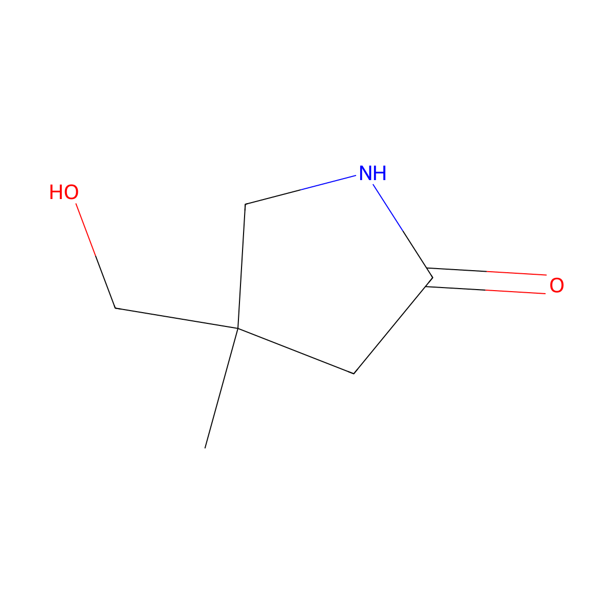 4-(Hydroxymethyl)-4-methylpyrrolidin-2-one molecular structure, CAS 1707714-77-9