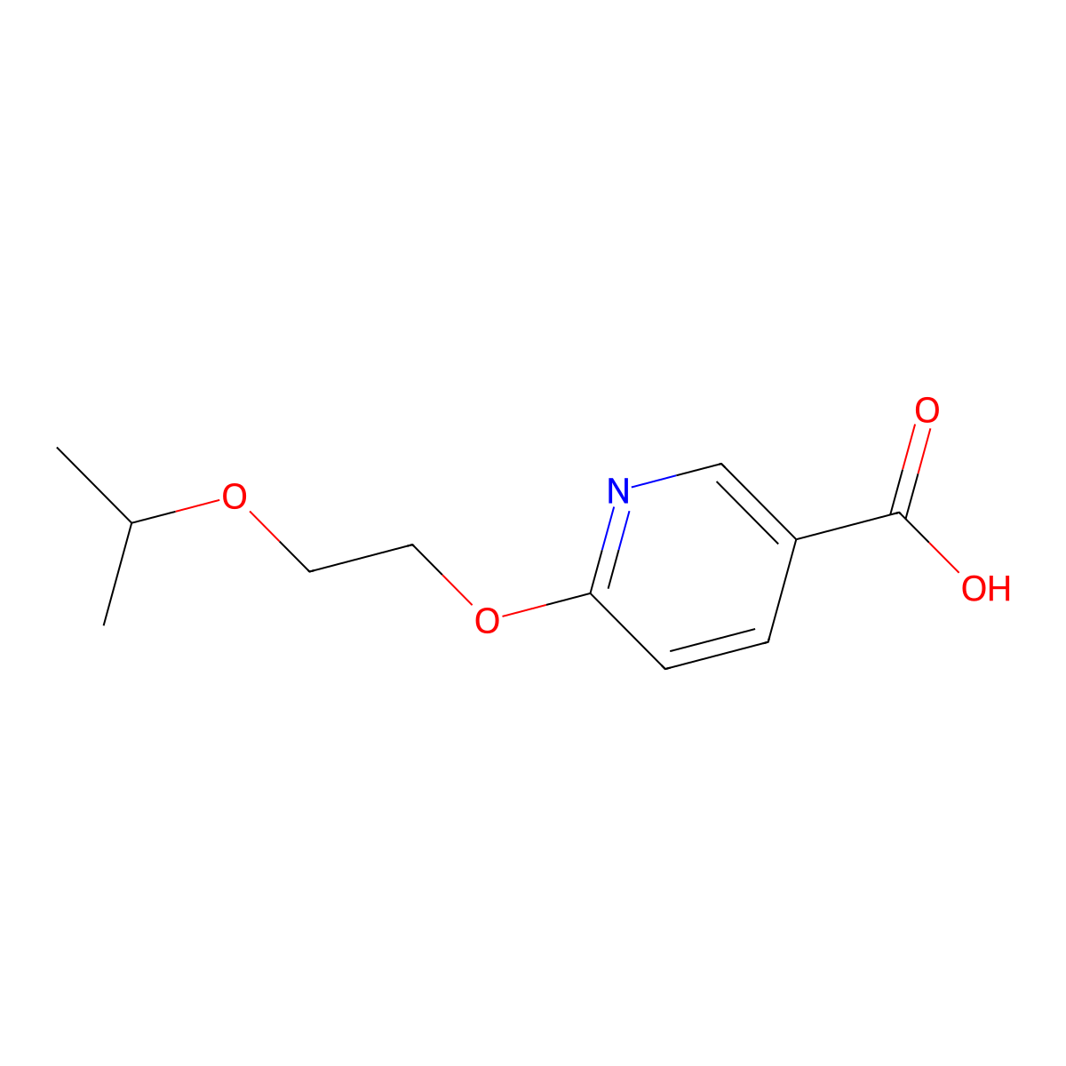 6-(2-Isopropoxyethoxy)nicotinic acid molecular structure, CAS 1707719-07-0