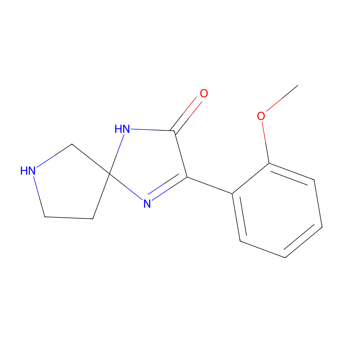 3-(2-Methoxyphenyl)-1,4,7-triazaspiro[4.4]non-3-en-2-one molecular structure, CAS 1707735-03-2