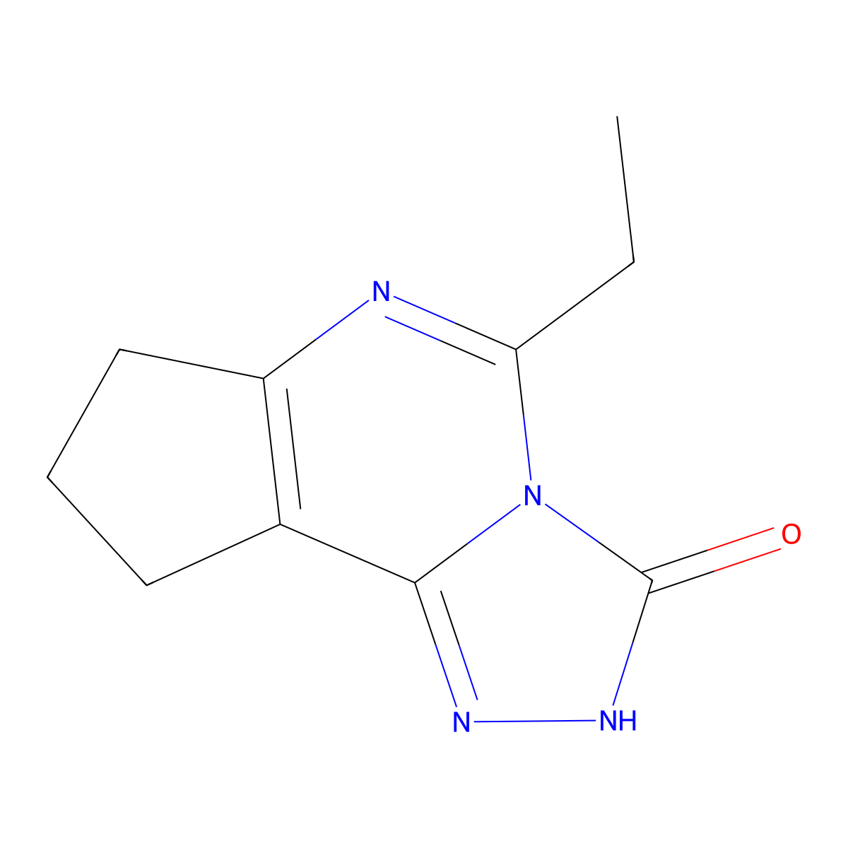 5-ethyl-2,7,8,9-tetrahydro-3H-cyclopenta[e][1,2,4]triazolo[4,3-c]pyrimidin-3-one molecular structure, CAS 1707737-21-0