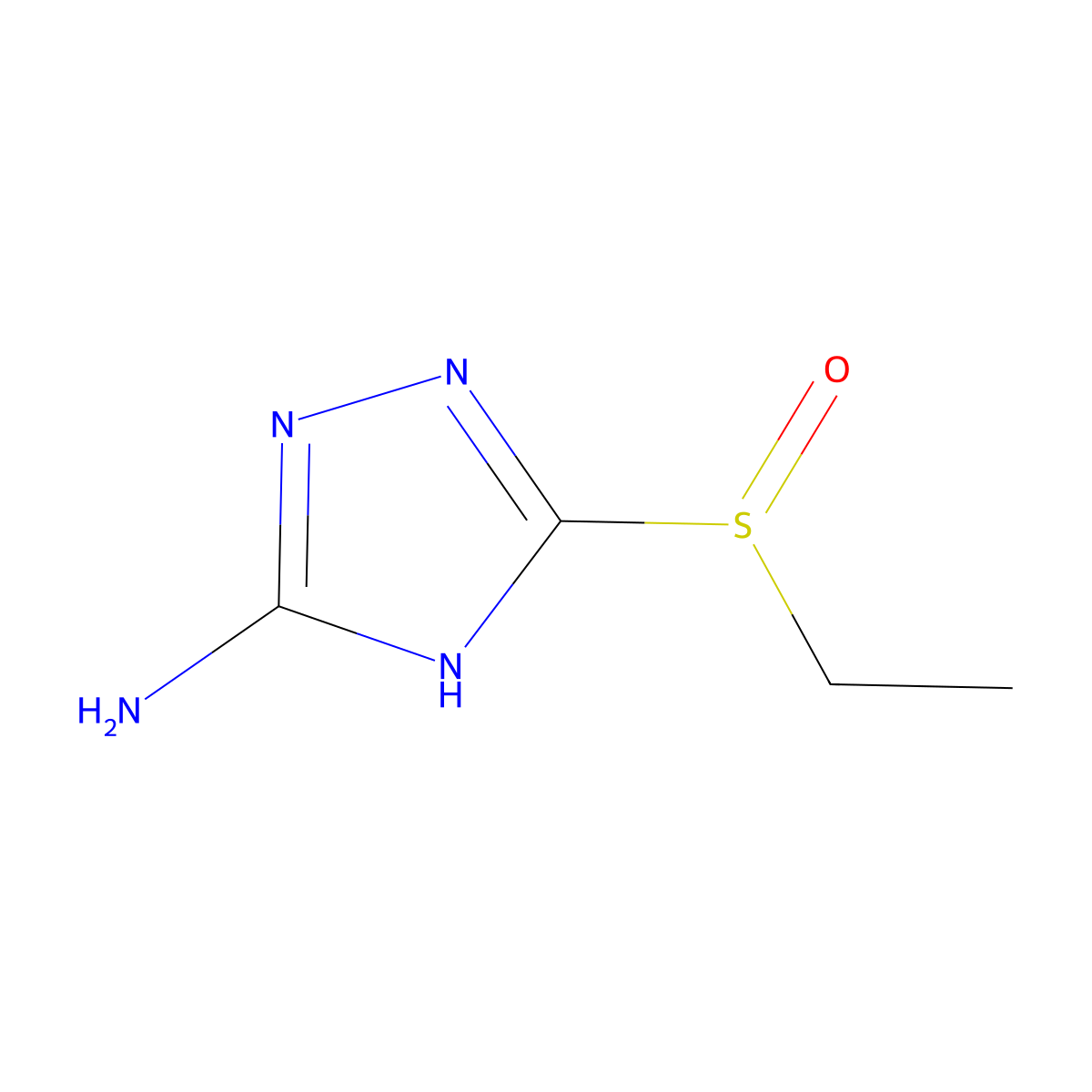 3-(ethylsulfinyl)-1H-1,2,4-triazol-5-amine molecular structure, CAS 1707737-39-0