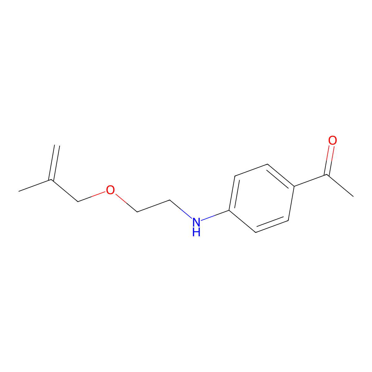 1-[4-({2-[(2-Methylprop-2-en-1-yl)oxy]ethyl}amino)phenyl]ethan-1-one molecular structure, CAS 1707756-35-1