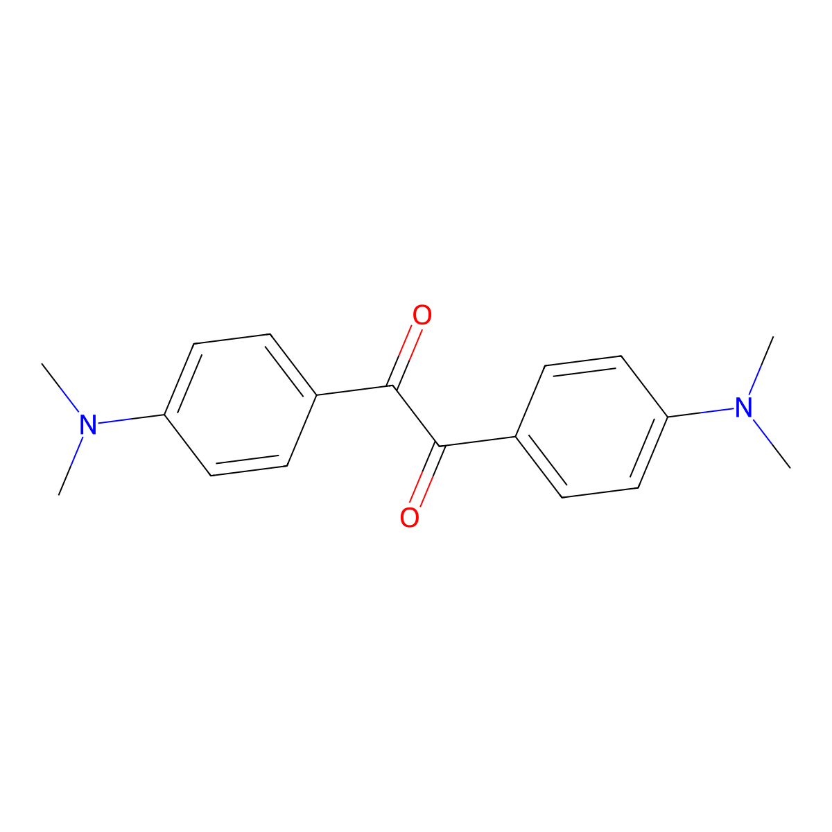 1,2-Bis(4-(dimethylamino)phenyl)ethane-1,2-dione molecular structure, CAS 17078-27-2
