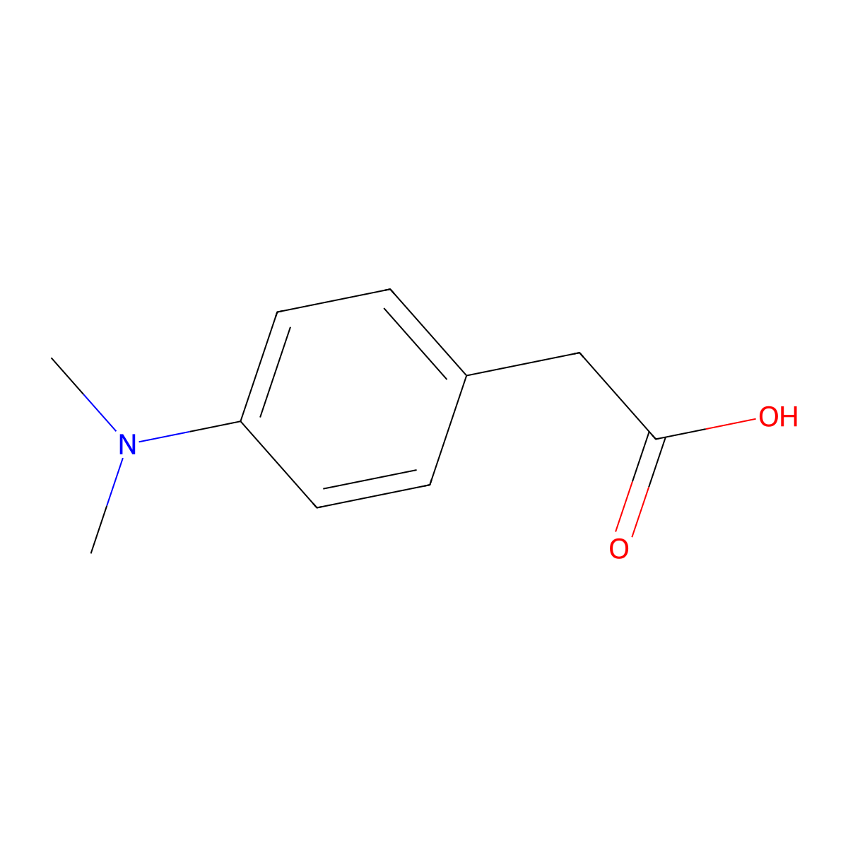 4-N,N-dimethylaminophenylacetic acid molecular structure, CAS 17078-28-3