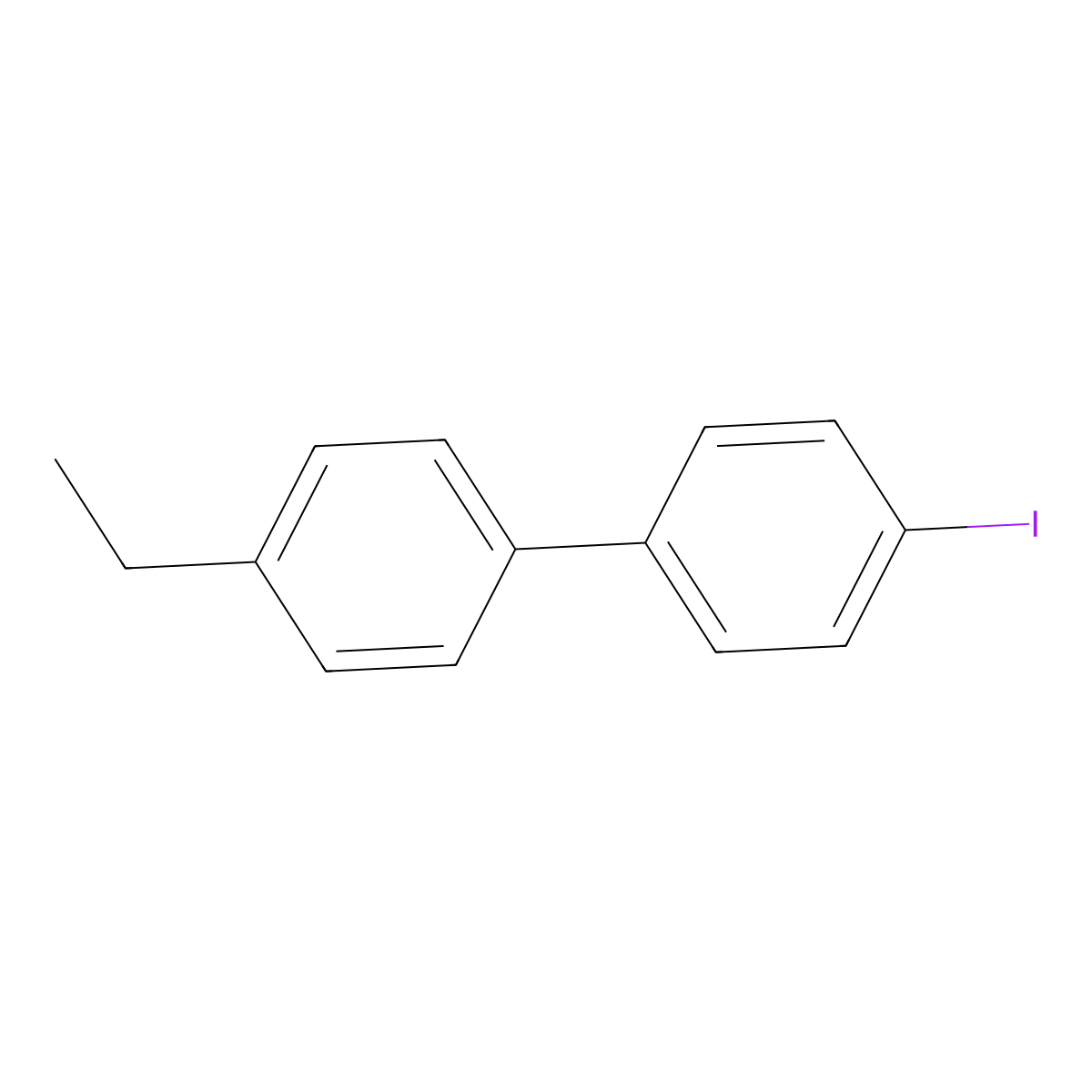 4-Ethyl-4'-iodobiphenyl molecular structure, CAS 17078-76-1