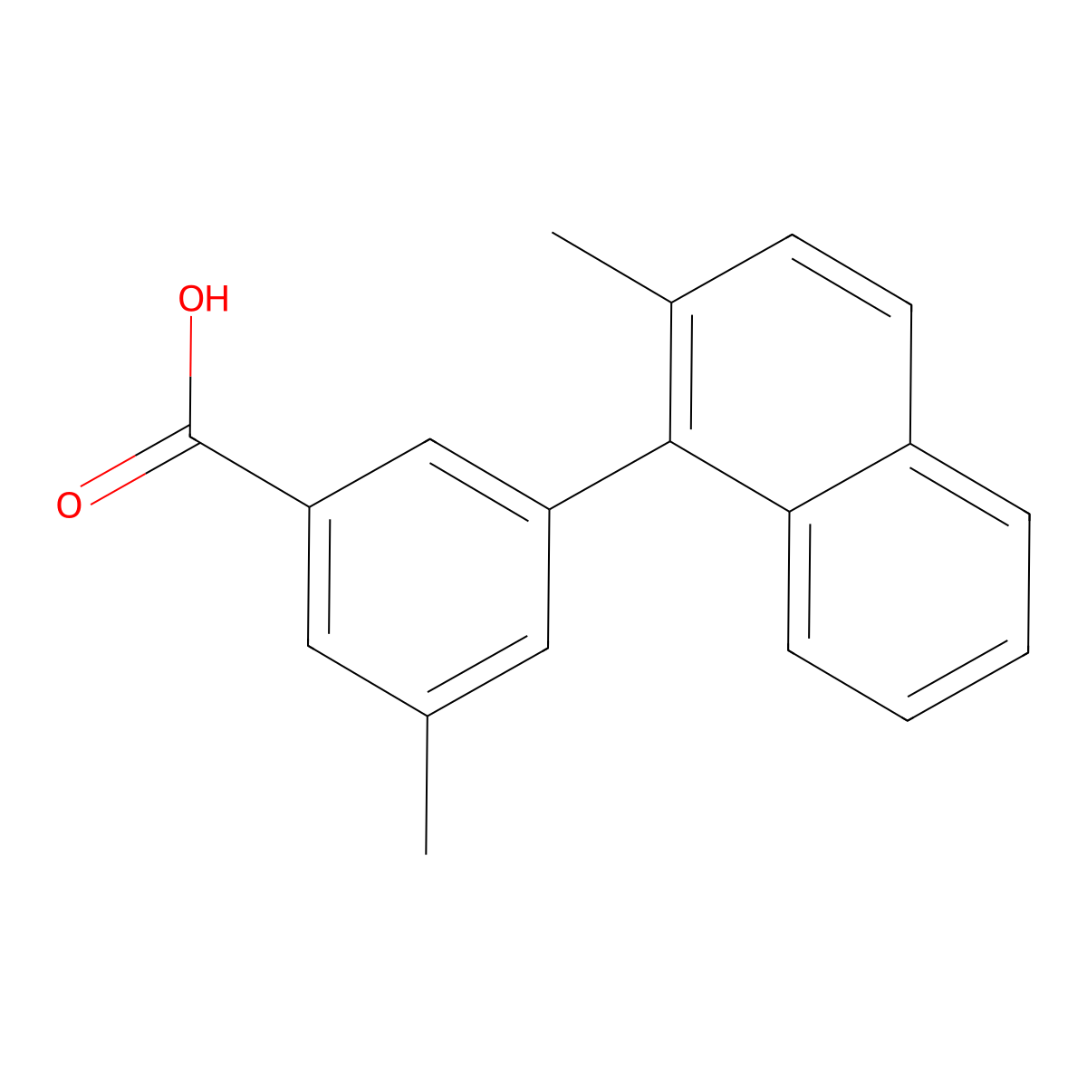 3-Methyl-5-(2-methyl-1-naphthalenyl)benzoic acid molecular structure, CAS 1707827-81-3