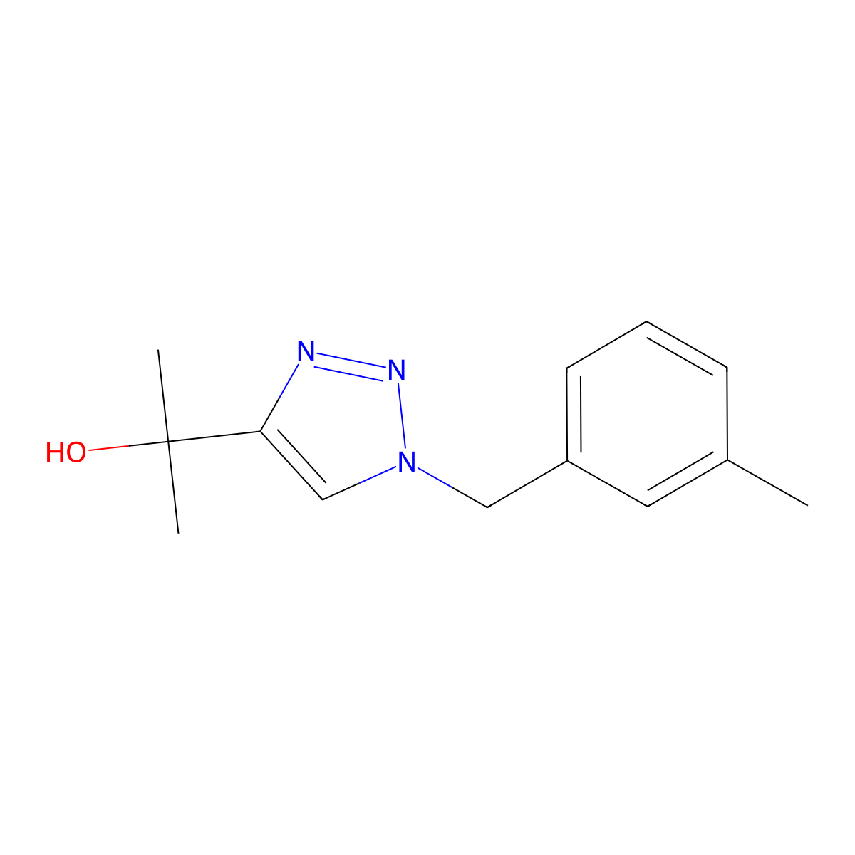 2-{1-[(3-methylphenyl)methyl]-1H-1,2,3-triazol-4-yl}propan-2-ol molecular structure, CAS 1707878-83-8