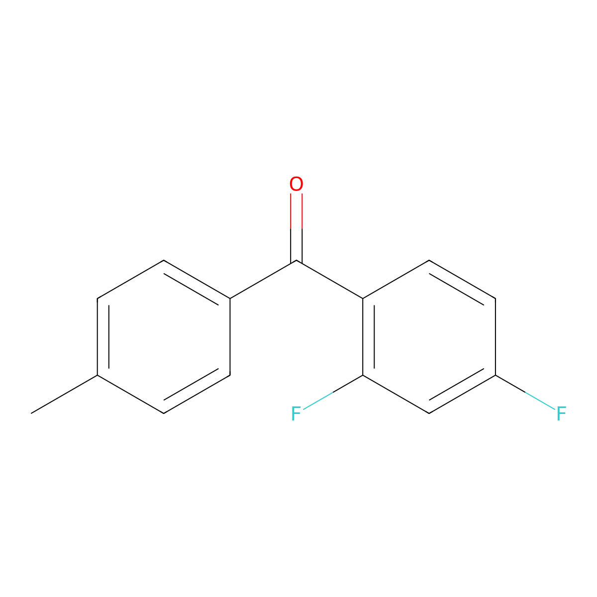(2,4-Difluorophenyl)(p-tolyl)methanone molecular structure, CAS 170789-32-9