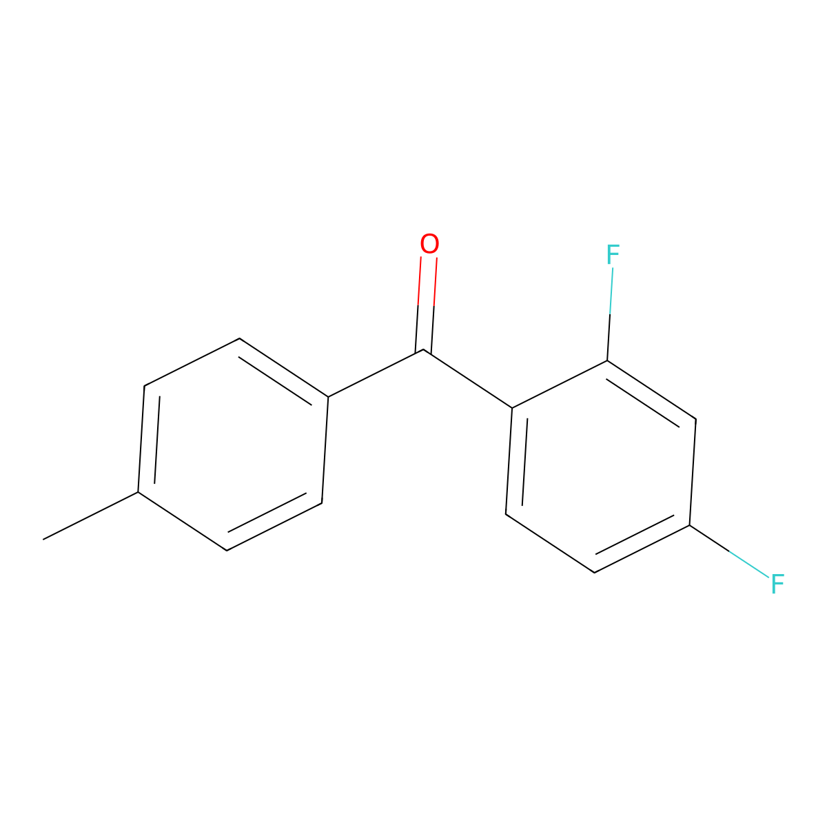 (2,4-Difluorophenyl)(p-tolyl)methanone molecular structure, CAS 170789-32-9