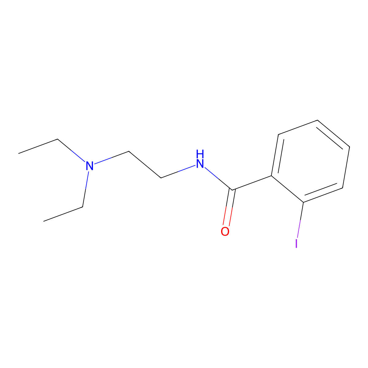 N-(2-(diethylamino)ethyl)-2-iodobenzamide molecular structure, CAS 170794-62-4