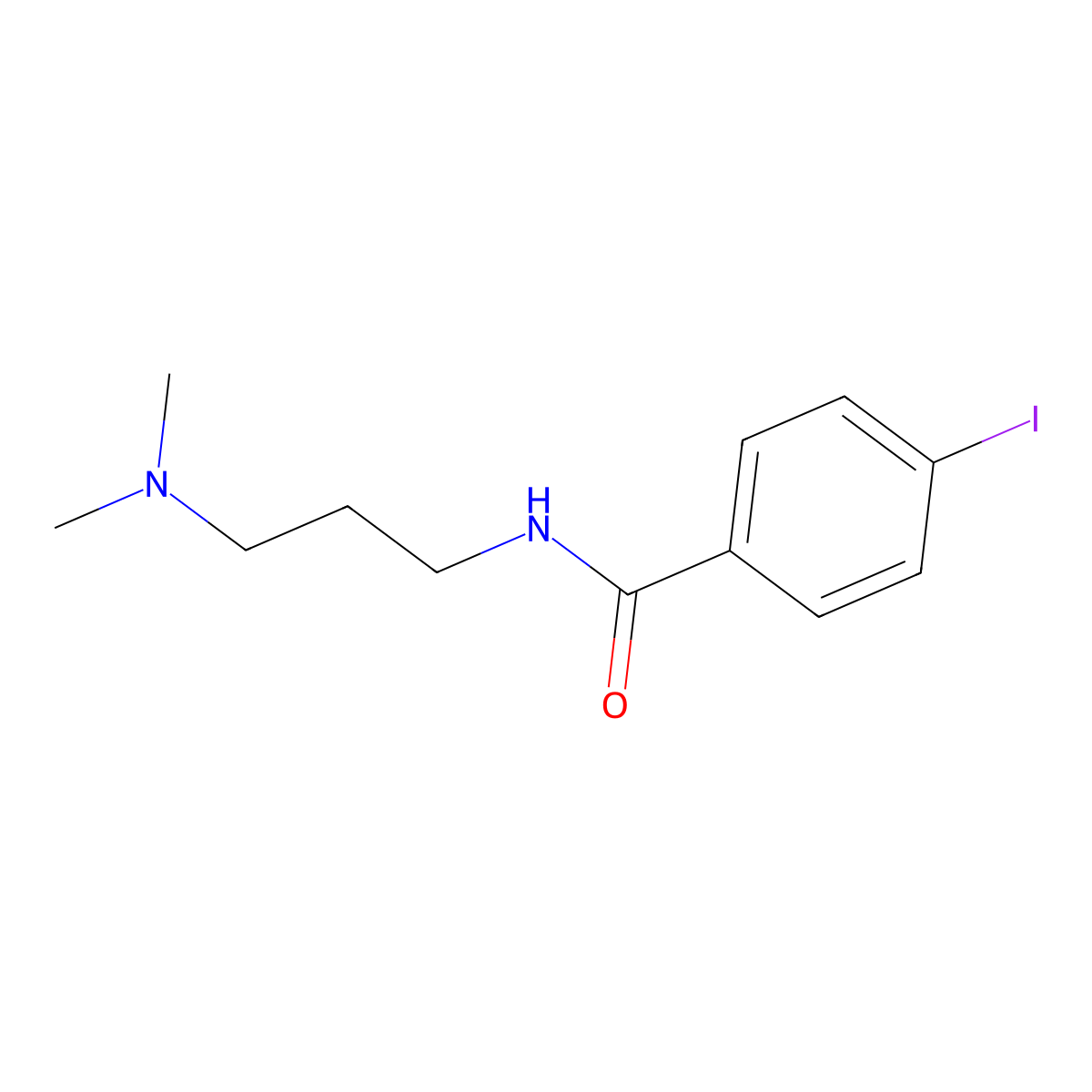 N-[3-(dimethylamino)propyl]-4-iodobenzamide molecular structure, CAS 170794-68-0