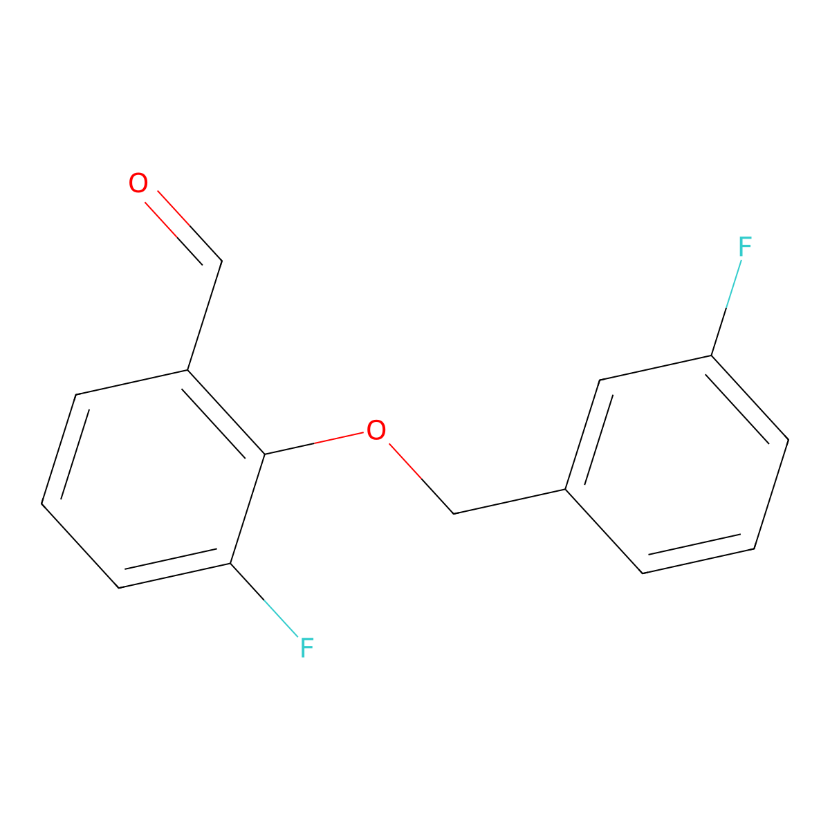3-Fluoro-2-[(3-fluorophenyl)methoxy]benzaldehyde molecular structure, CAS 1707987-65-2