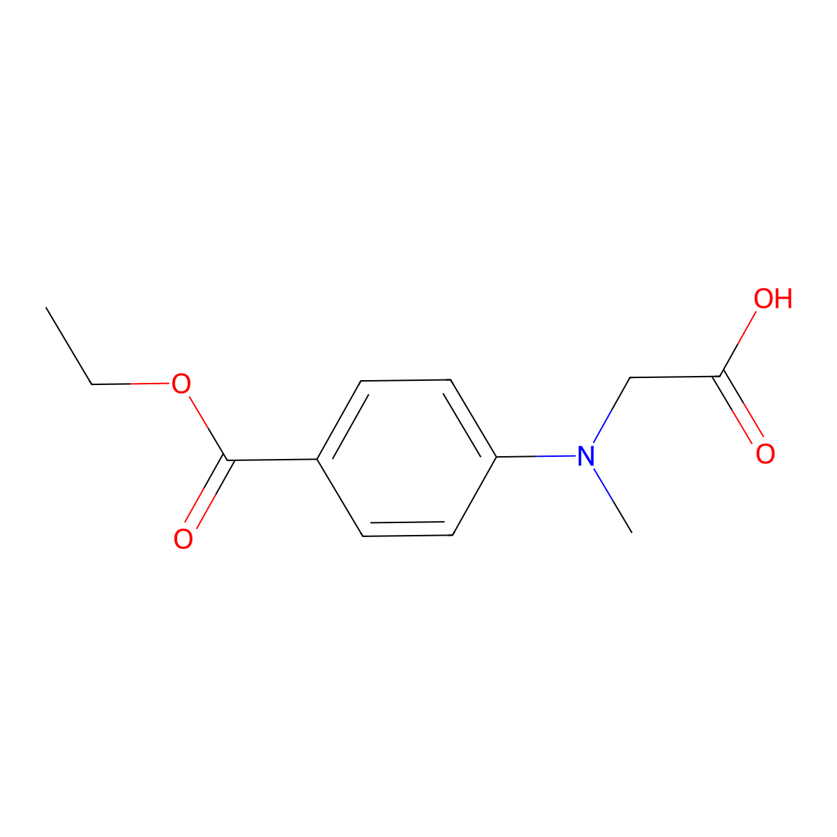 1-Ethyl 4-[(carboxymethyl)methylamino]benzoate molecular structure, CAS 170799-77-6
