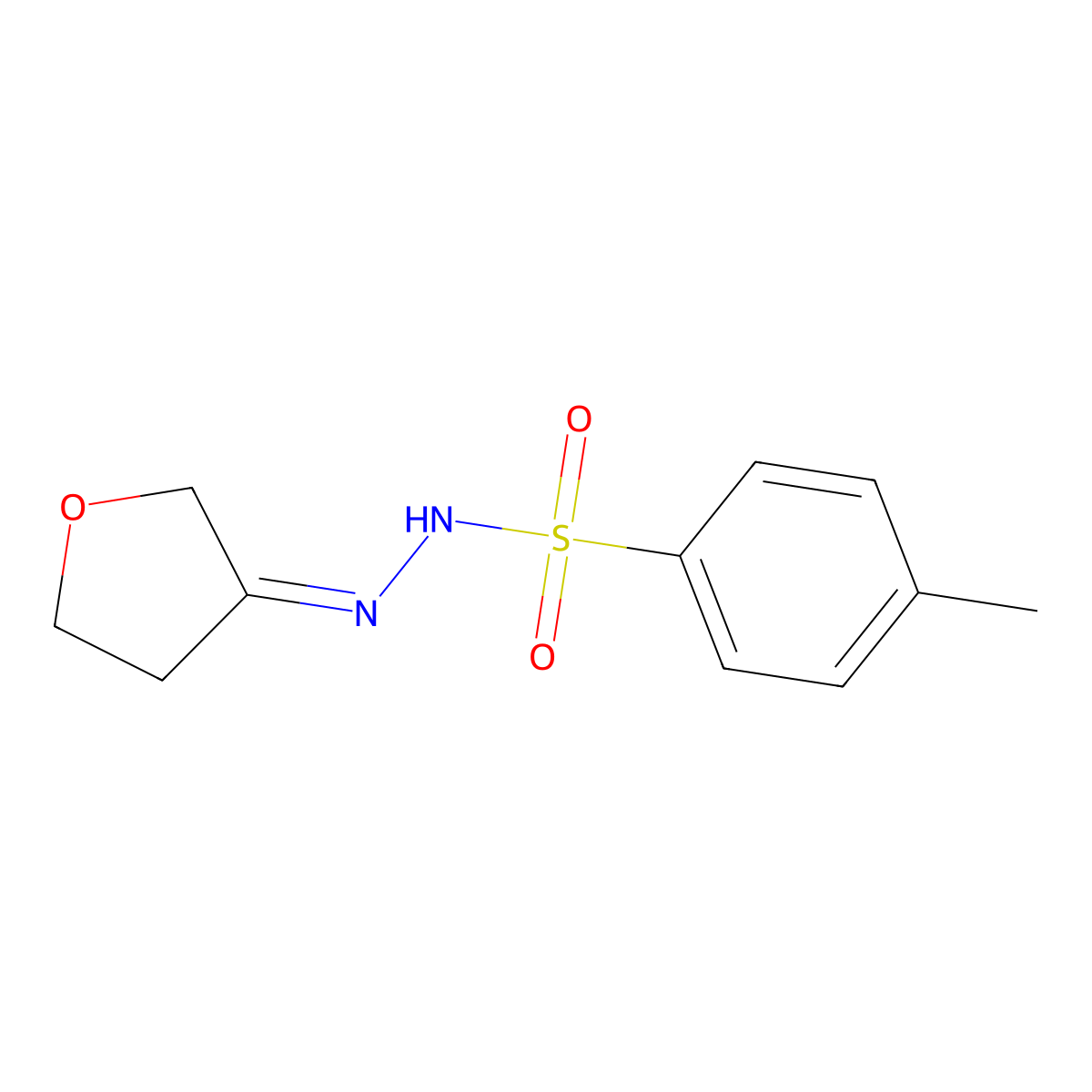 N'-(dihydrofuran-3(2H)-ylidene)-4-methylbenzenesulfonohydrazide molecular structure, CAS 1708-19-6