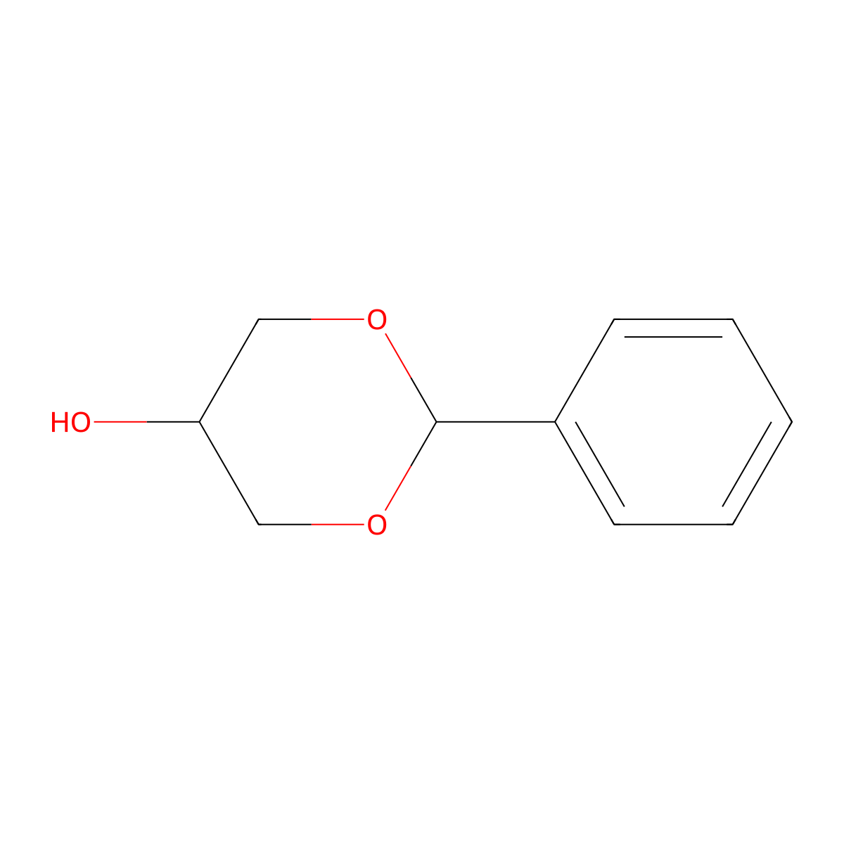 1,3-Dioxan-5-ol, 2-phenyl- molecular structure, CAS 1708-40-3