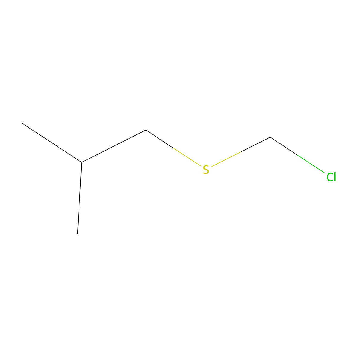 1-[(Chloromethyl)sulfanyl]-2-methylpropane molecular structure, CAS 1708-72-1
