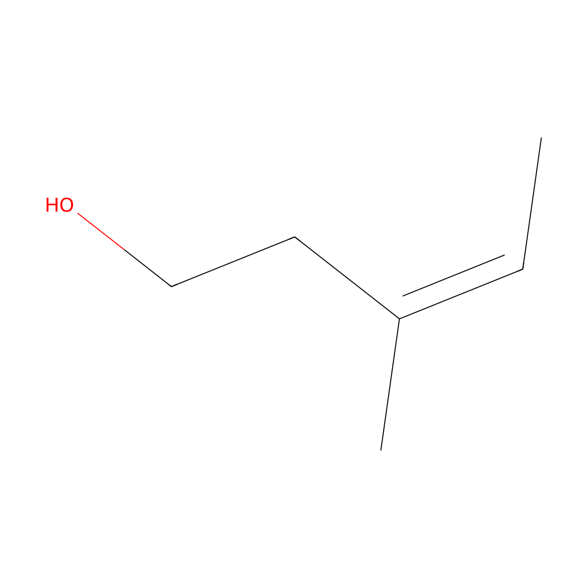 3-Penten-1-ol, 3-methyl- molecular structure, CAS 1708-99-2