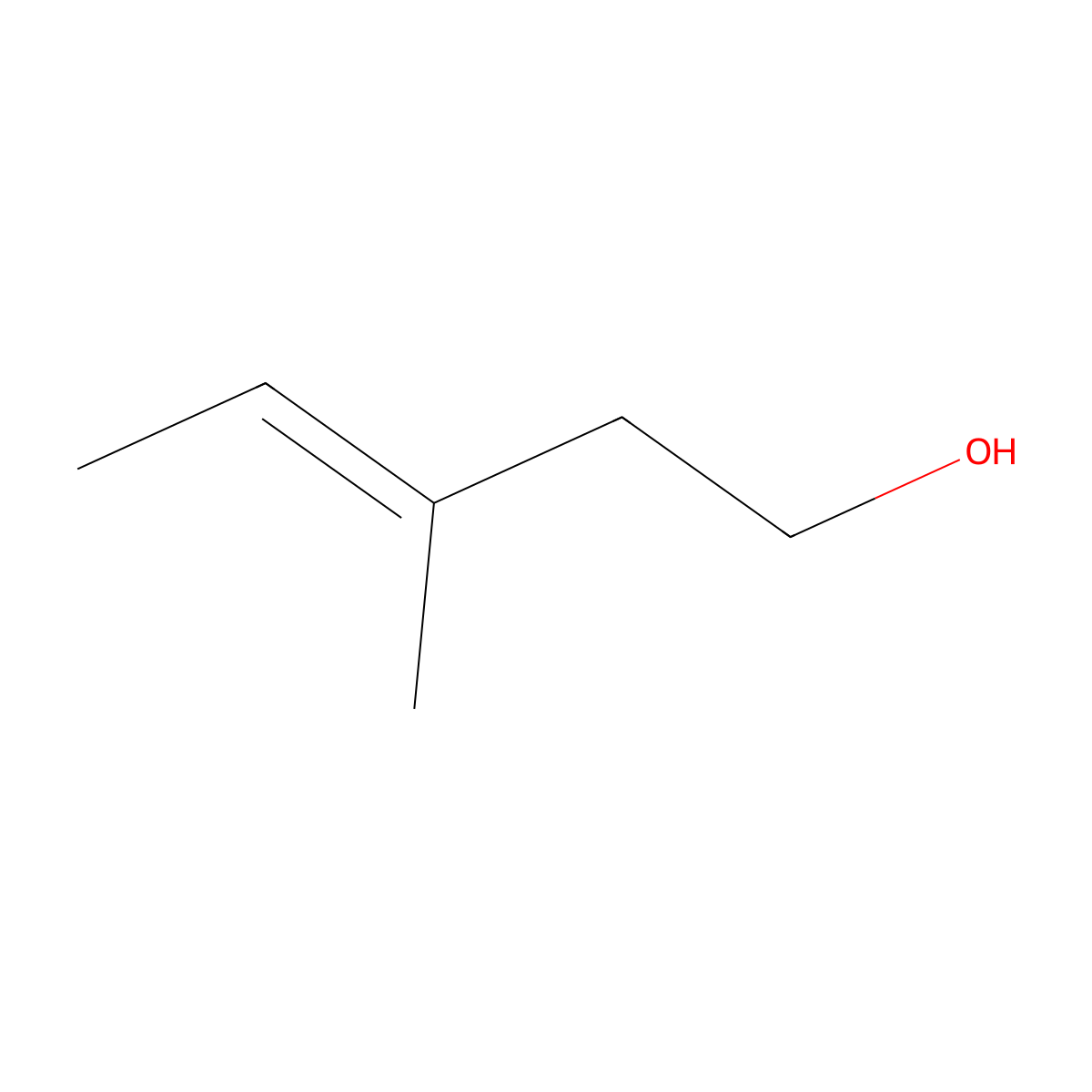 3-Penten-1-ol, 3-methyl- molecular structure, CAS 1708-99-2