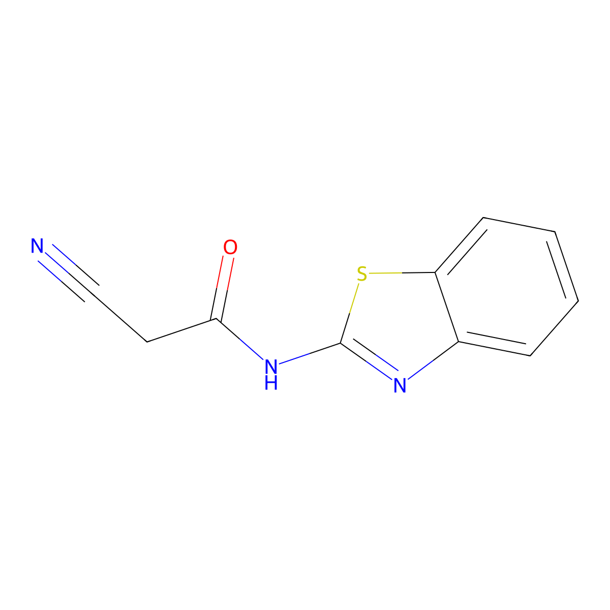 N-(1,3-benzothiazol-2-yl)-2-cyanoacetamide molecular structure, CAS 170802-47-8