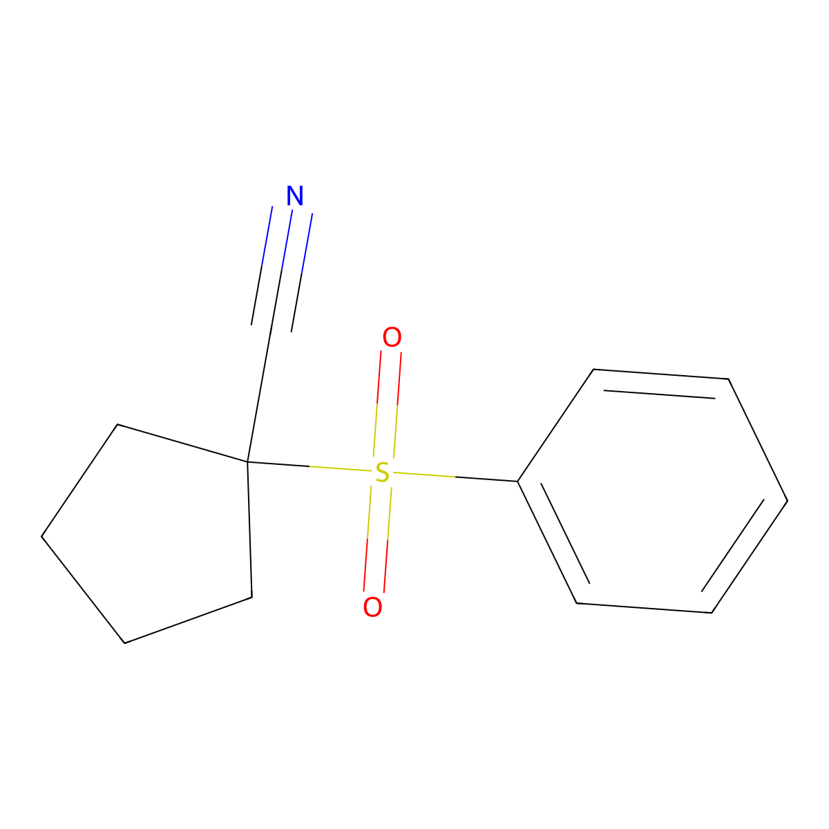 1-(Benzenesulfonyl)cyclopentane-1-carbonitrile molecular structure, CAS 170803-75-5