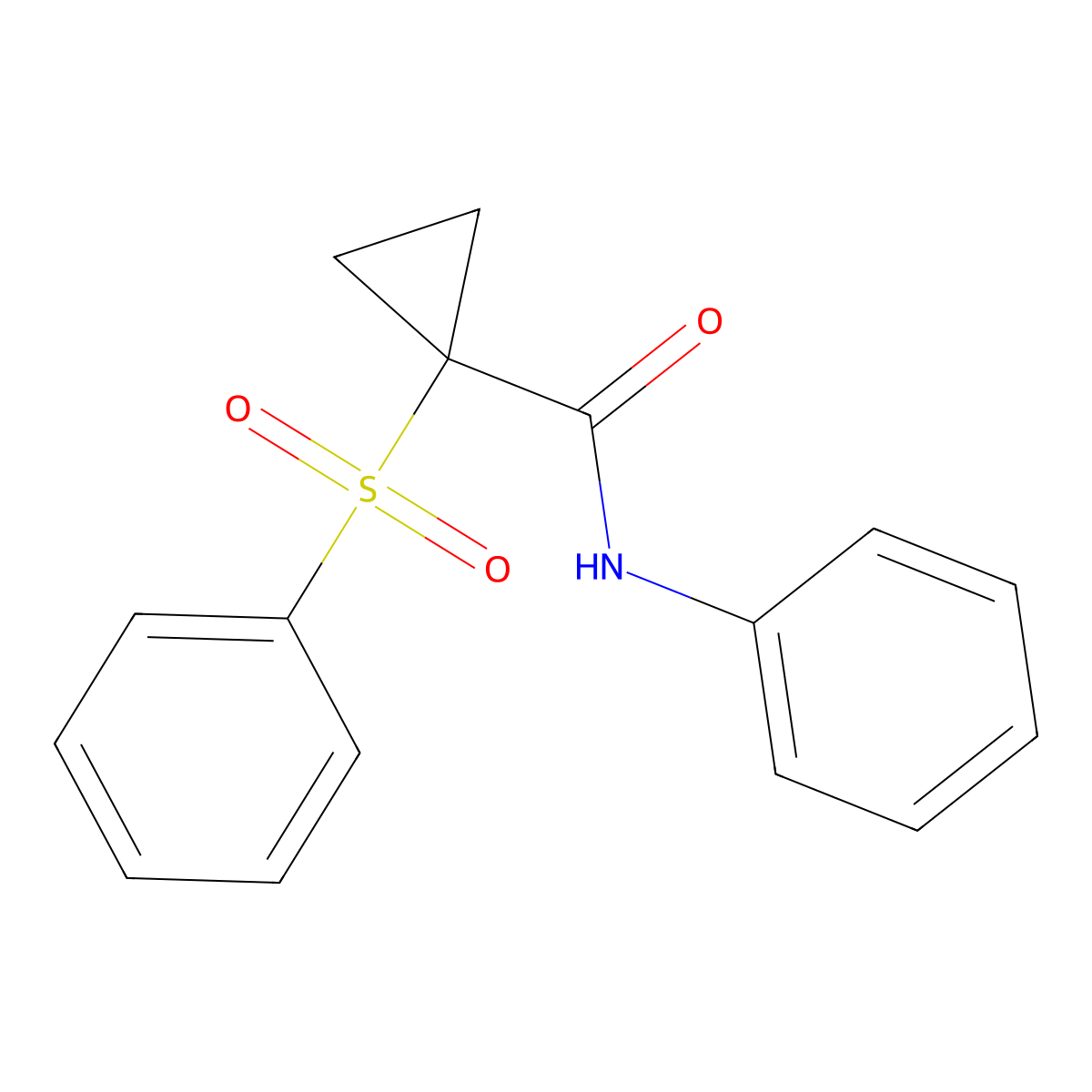 1-(benzenesulfonyl)-N-phenylcyclopropane-1-carboxamide molecular structure, CAS 170803-85-7