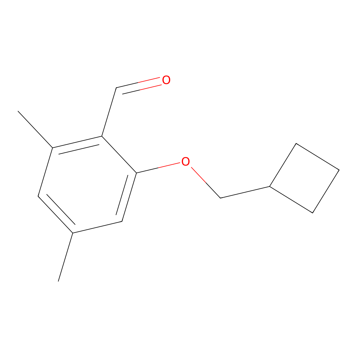 2-(Cyclobutylmethoxy)-4,6-dimethylbenzaldehyde molecular structure, CAS 1708037-52-8