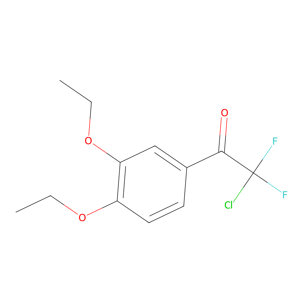2-Chloro-1-(3,4-diethoxyphenyl)-2,2-difluoroethanone molecular structure, CAS 1708038-15-6
