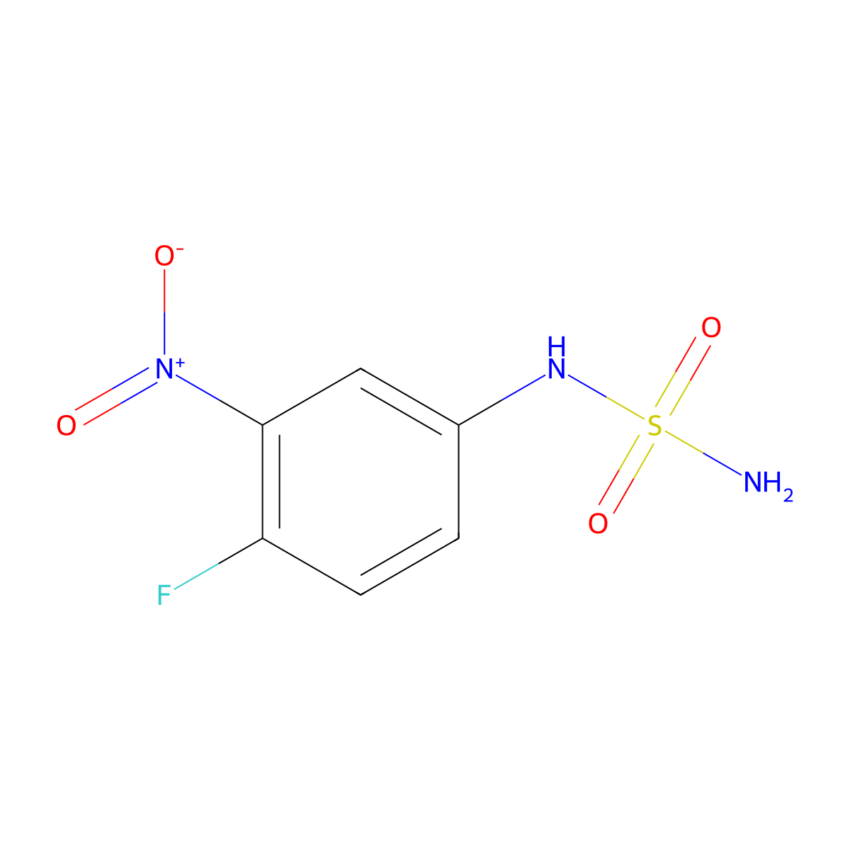 N-(4-Fluoro-3-nitrophenyl)aminosulfonamide molecular structure, CAS 1708053-62-6