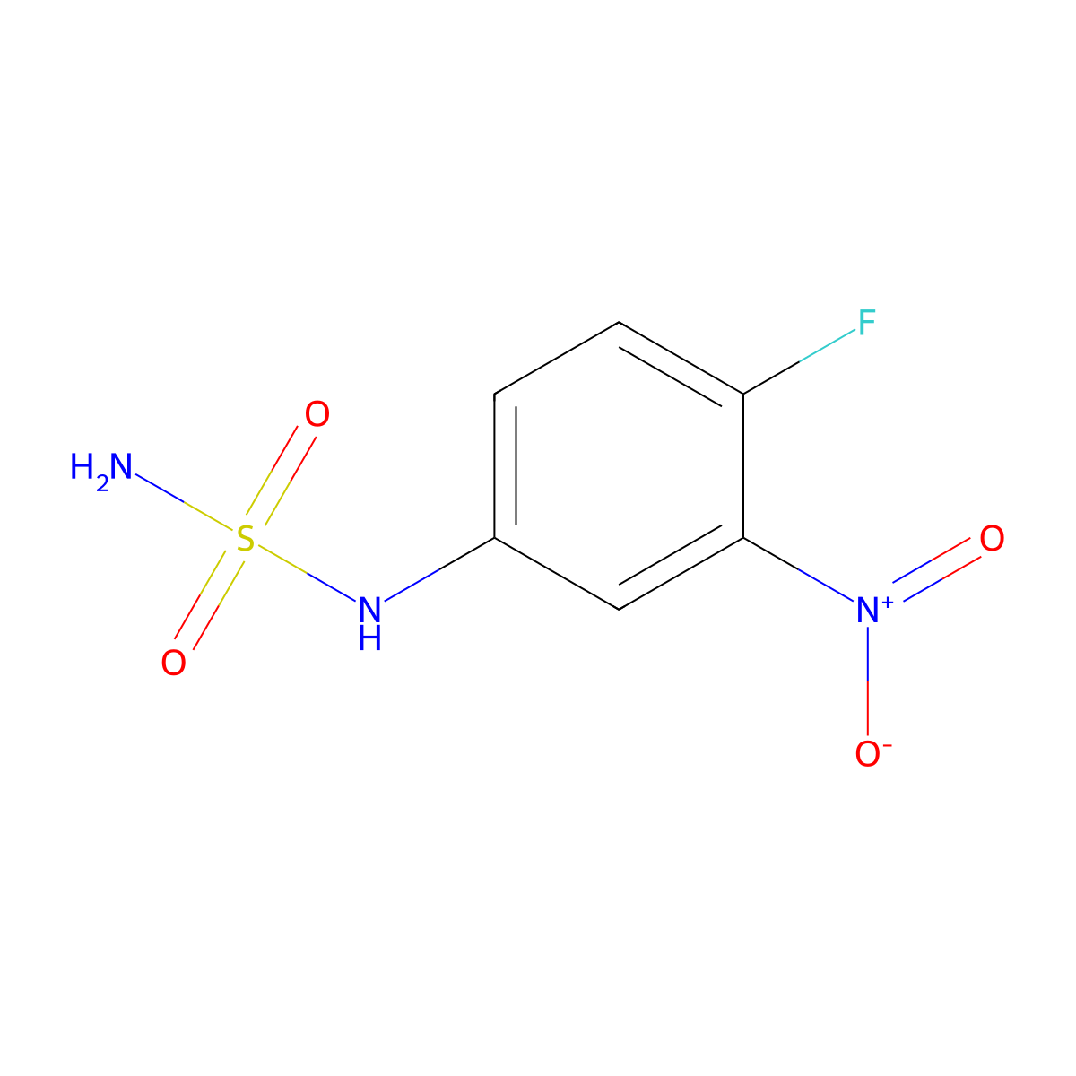 N-(4-Fluoro-3-nitrophenyl)aminosulfonamide molecular structure, CAS 1708053-62-6