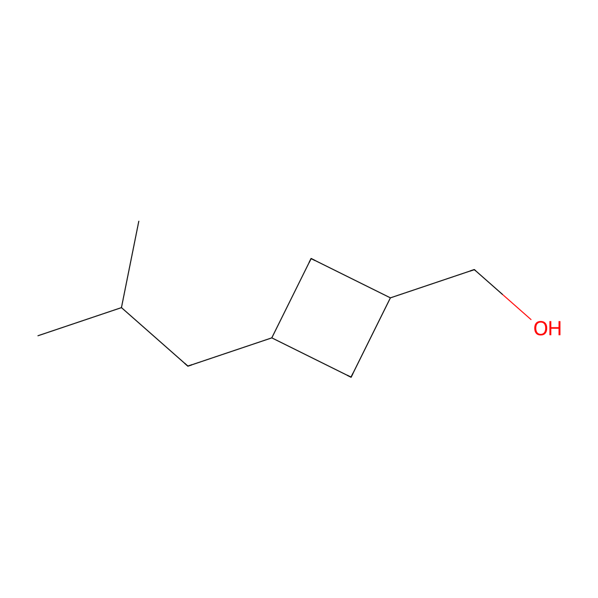 [3-(2-Methylpropyl)cyclobutyl]methanol molecular structure, CAS 1708079-85-9
