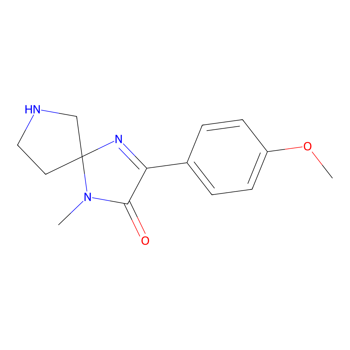 3-(4-Methoxyphenyl)-1-methyl-1,4,7-triazaspiro[4.4]non-3-en-2-one molecular structure, CAS 1708080-18-5