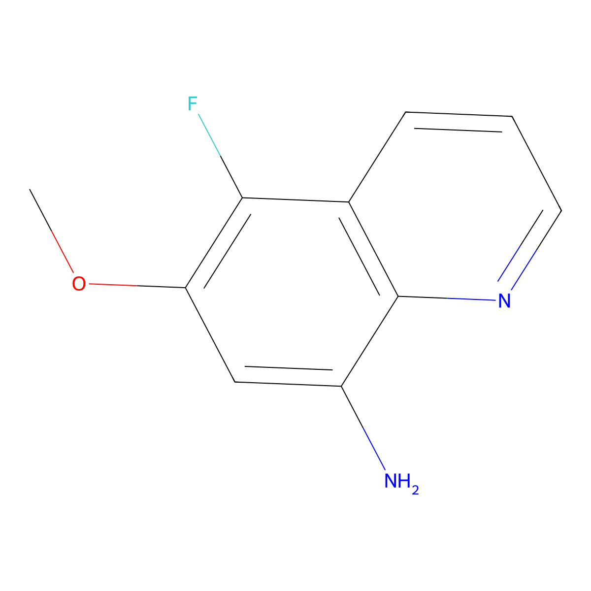 5-Fluoro-6-methoxyquinolin-8-amine molecular structure, CAS 170809-21-9