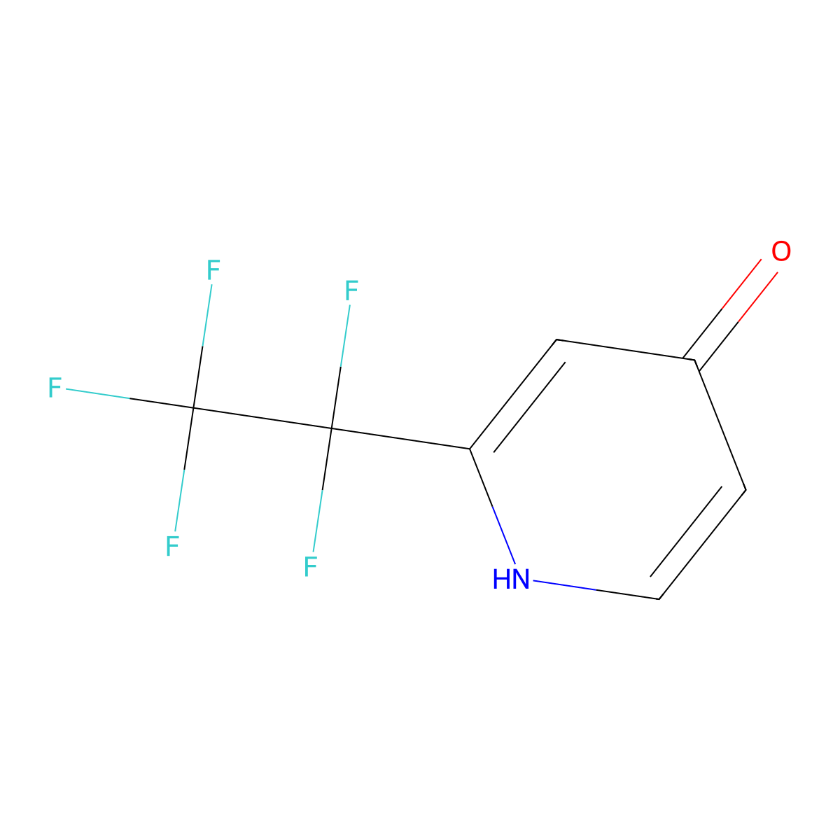 2-(Perfluoroethyl)pyridin-4-ol molecular structure, CAS 1708099-52-8