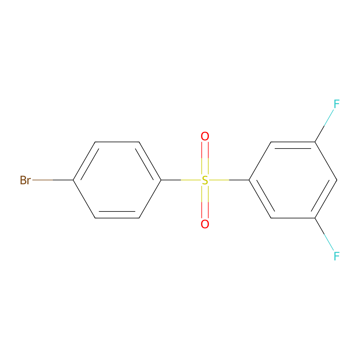 1-((4-Bromophenyl)sulfonyl)-3,5-difluorobenzene molecular structure, CAS 1708124-17-7