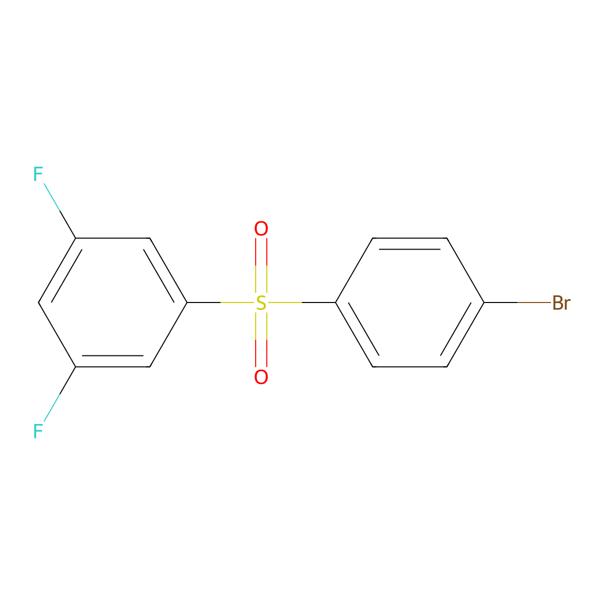 1-((4-Bromophenyl)sulfonyl)-3,5-difluorobenzene molecular structure, CAS 1708124-17-7