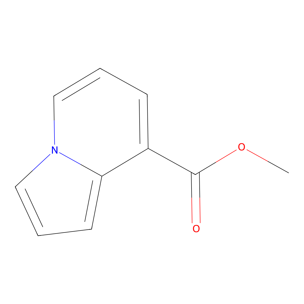Methyl indolizine-8-carboxylate molecular structure, CAS 1708124-19-9