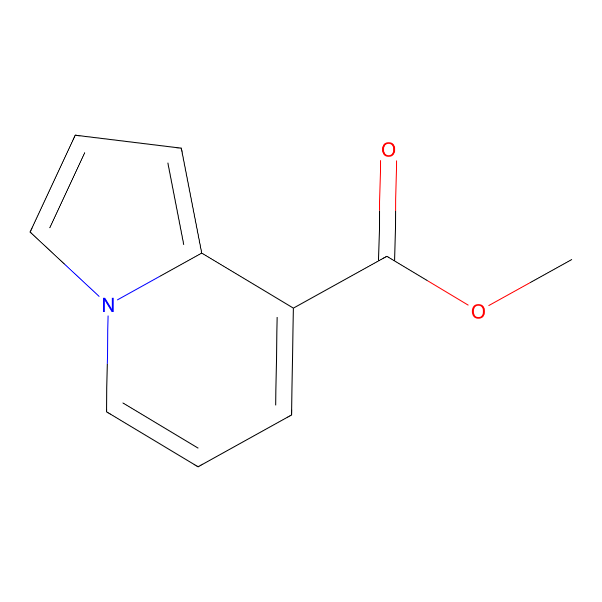 Methyl indolizine-8-carboxylate molecular structure, CAS 1708124-19-9