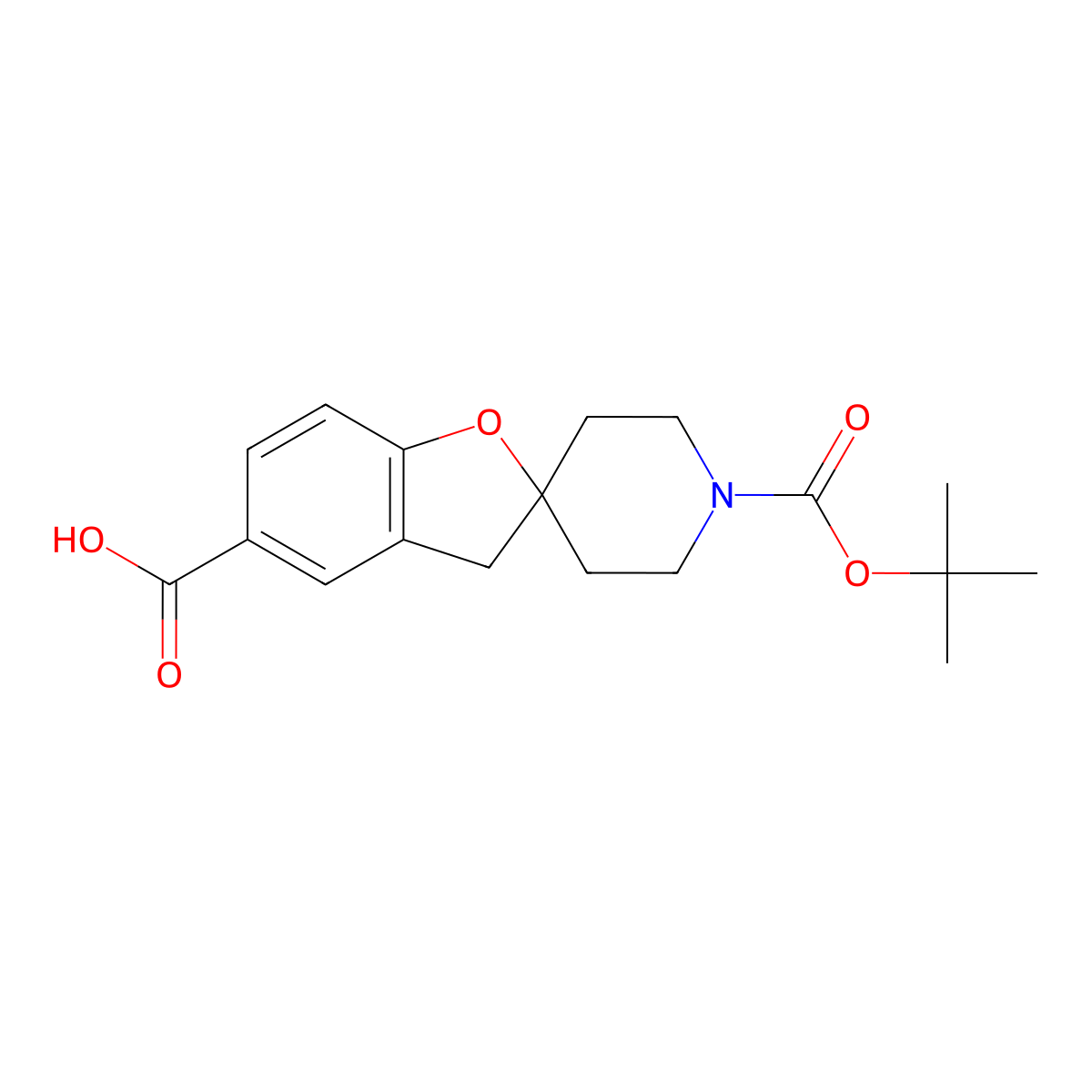 1'-[(tert-butoxy)carbonyl]-3H-spiro[1-benzofuran-2,4'-piperidine]-5-carboxylic acid molecular structure, CAS 1708126-13-9