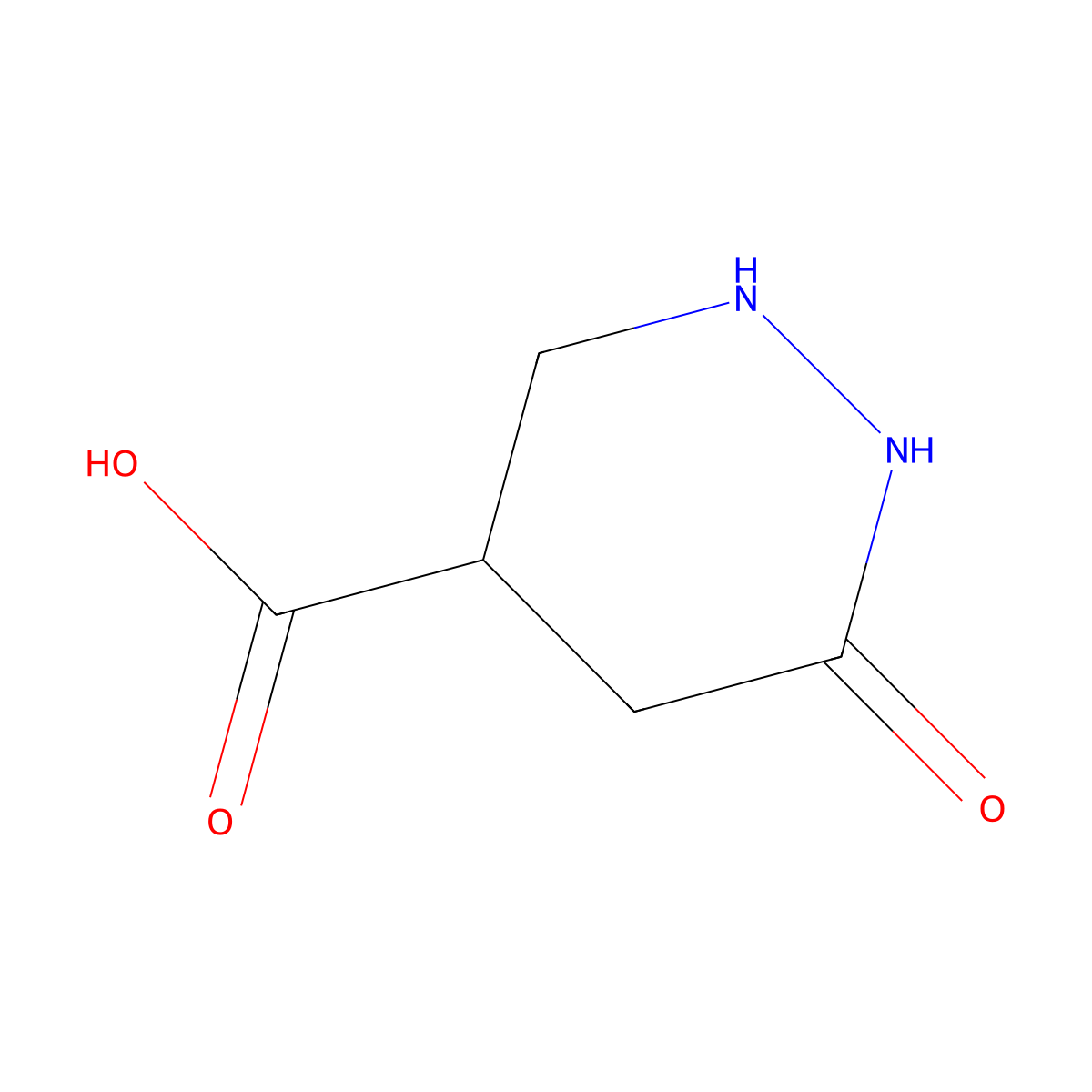 6-Oxo-1,2-diazinane-4-carboxylic acid molecular structure, CAS 1708157-72-5