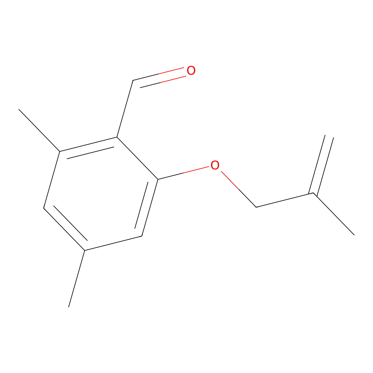 2,4-Dimethyl-6-((2-methylallyl)oxy)benzaldehyde molecular structure, CAS 1708169-96-3