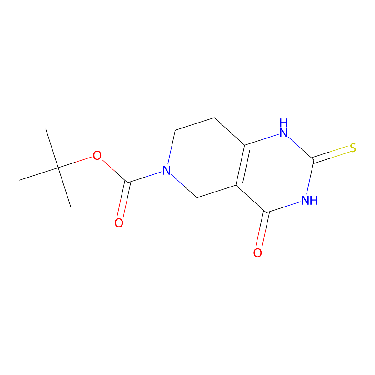 tert-Butyl 4-hydroxy-2-mercapto-7,8-dihydropyrido[4,3-d]pyrimidine-6(5H)-carboxylate molecular structure, CAS 1708178-91-9