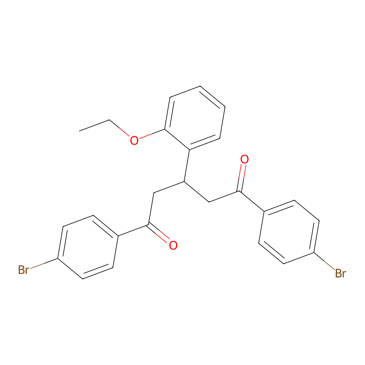 1,5-Bis(4-bromophenyl)-3-(2-ethoxyphenyl)pentane-1,5-dione molecular structure, CAS 1708179-41-2