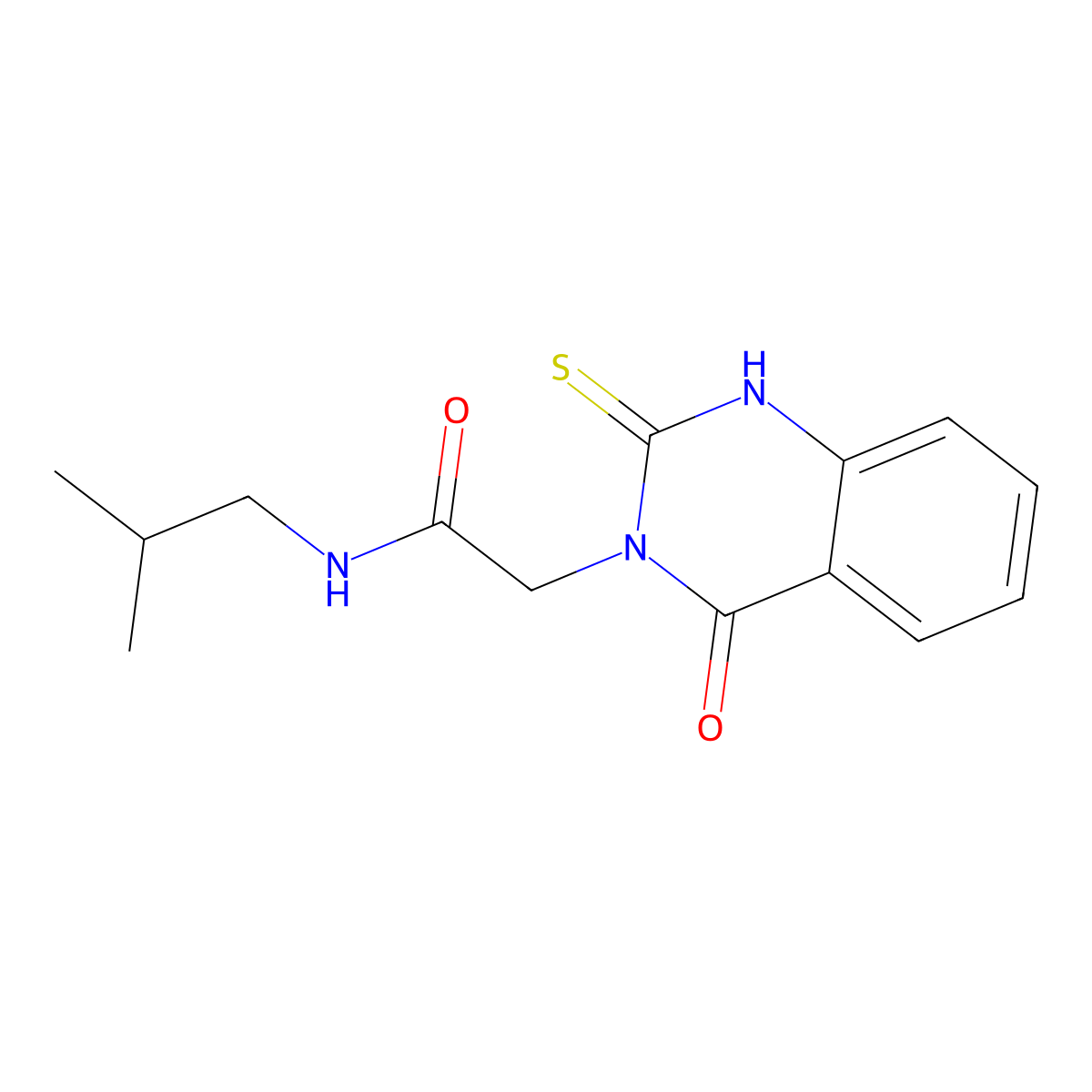 N-(2-Methylpropyl)-2-(4-oxo-2-sulfanylidene-1H-quinazolin-3-yl)acetamide molecular structure, CAS 1708184-32-0